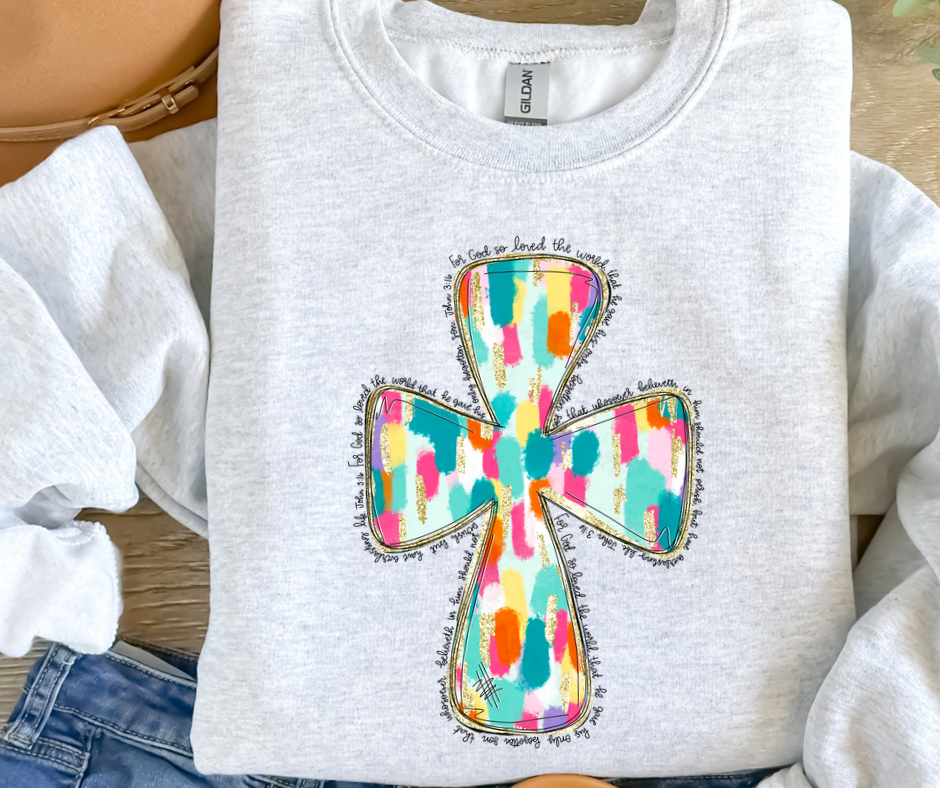 Gildan Colorful Cross Sweatshirt