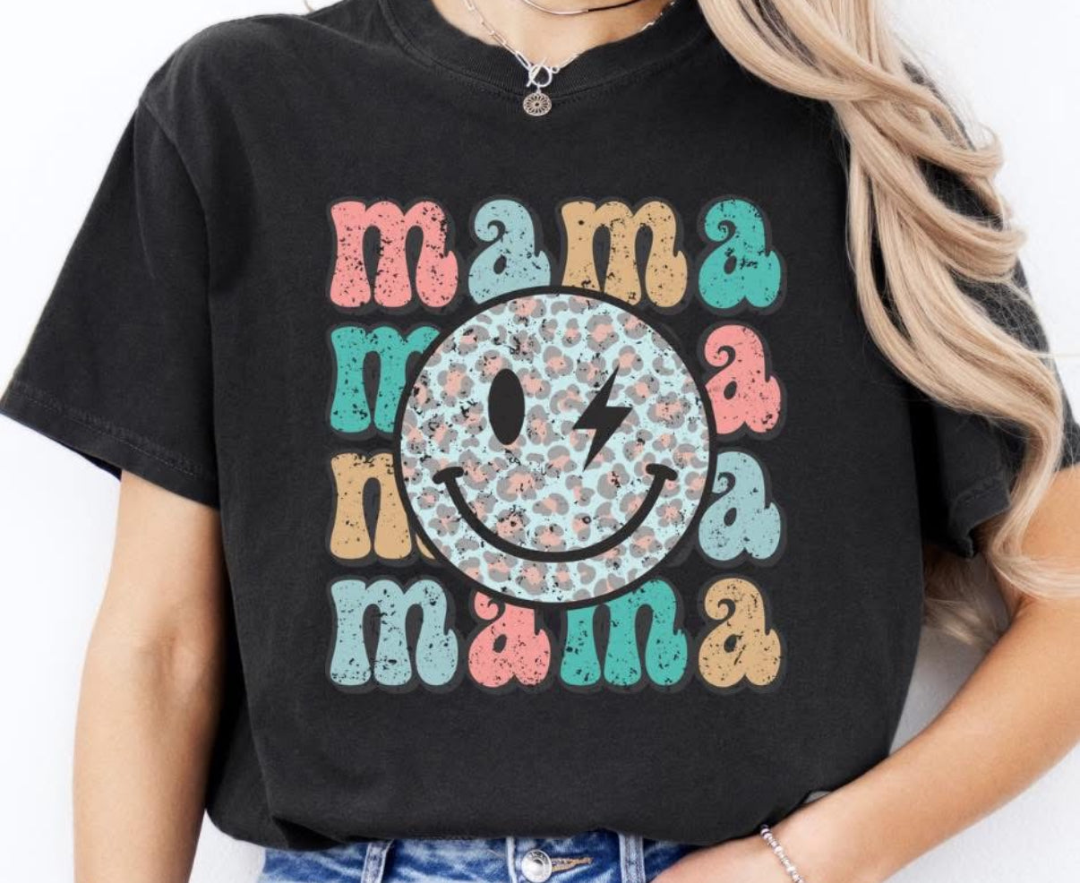 Comfort Color Smiley Mama Tee